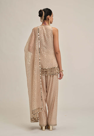 Light beige kurta salwar set