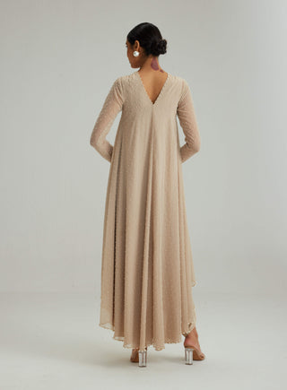 Light beige pearl kurta set