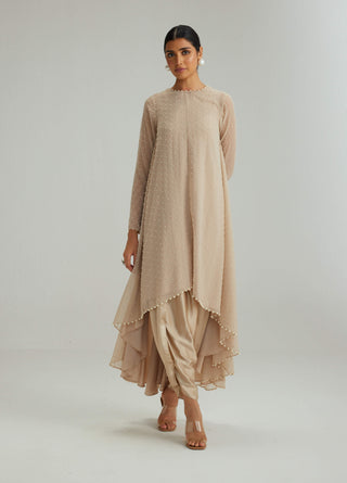Light beige pearl kurta set
