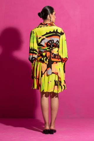 Saksham & Neharicka-Behroopiya Multicolor Mini Dress-INDIASPOPUP.COM