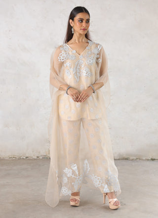 Rupo beige cape and tunic set