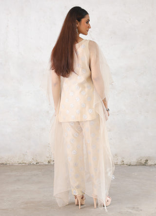 Rupo beige cape and tunic set