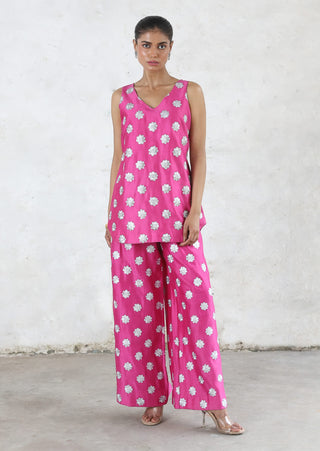 Phulia hot pink tunic and pants