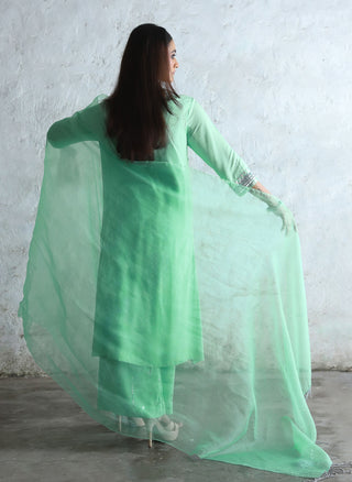 Urmi mint embroidered kurta set