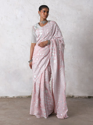 Nalini cherry blossom sari and blouse piece
