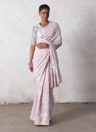Nalini cherry blossom sari and blouse piece