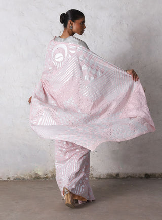 Nalini cherry blossom sari and blouse piece