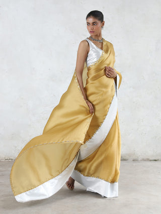 Indrani ochre sari and blouse piece