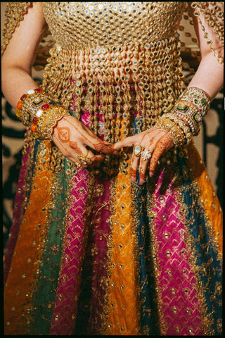 Kalidar multicolor lehenga set