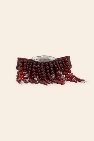 Koko crimson halo cascade clutch