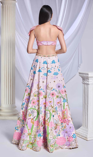 Whimsical Wonderland Ivory Lehenga Set by Papa Don'T Preach By Shubhika, available on Indiaspopup.com