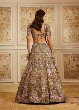 Yasira gold lehenga set