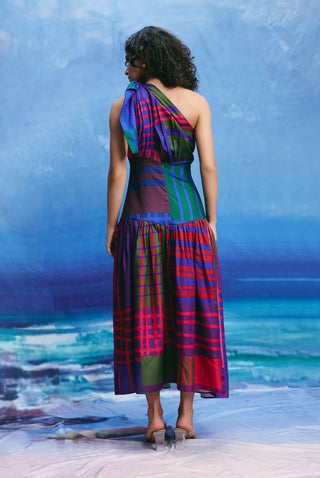 Dew one-shoulder midi dress