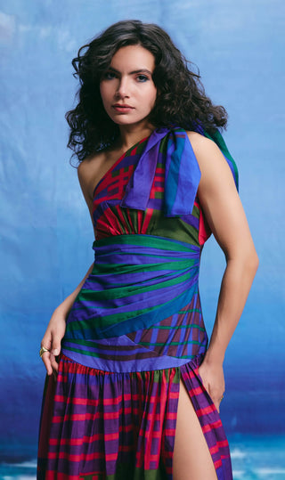 Dew one-shoulder midi dress