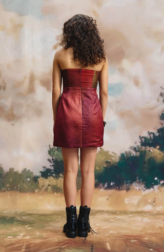 Crimson key burgundy dress