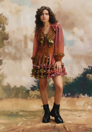 Sundusk georgette mini dress