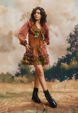 Sundusk georgette mini dress