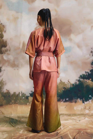 Duskie linen top and wide-leg pants