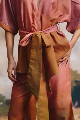 Duskie linen top and wide-leg pants