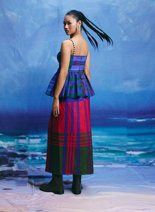 Ocean kiss peplum bustier and skirt
