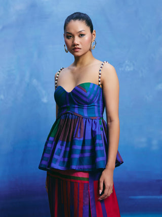 Ocean kiss peplum bustier and skirt