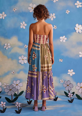 Whimsical Wonder Midi Dress by Payal And Zinal, available on Indiaspopup.com