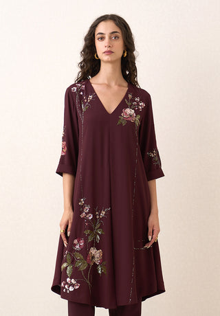 Rosethorn draped tunic with pants