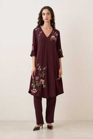 Rosethorn draped tunic with pants
