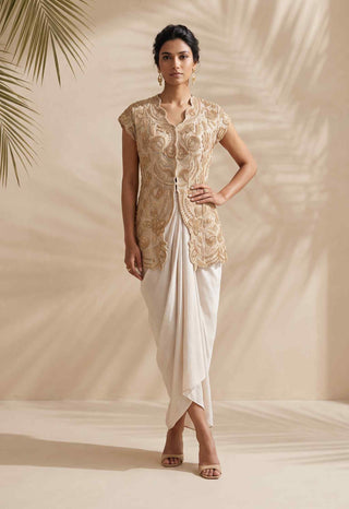 Theodora ivory jacket and skirt