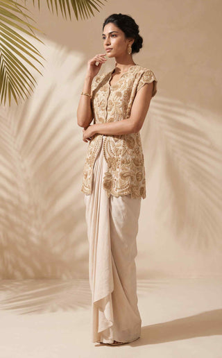 Theodora ivory jacket and skirt