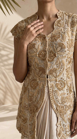 Theodora ivory jacket and skirt