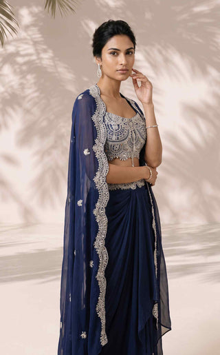 Seraphina blue cape set