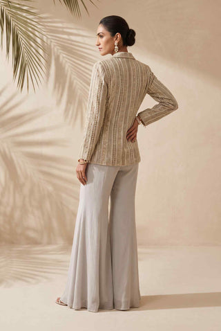 Devon grey jacket and sharara set