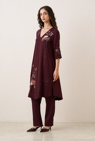 Rosethorn draped tunic with pants
