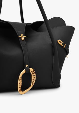 Raven black boss tote