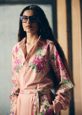 Pink airi shirt with pants
