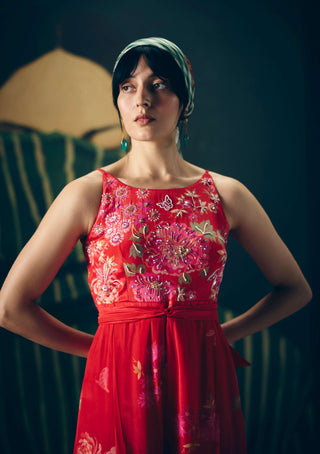 Red alaya jumpsuit