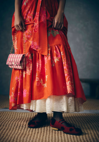 Earthy ember skirt with top