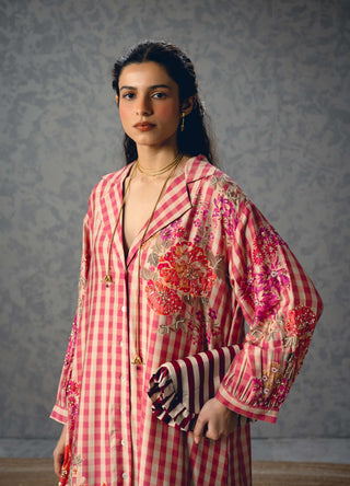 Pink emy kurta with pants