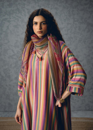 Earthy ayaka kurta with pants and scarf