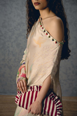 Ivory natsu one shoulder top with pants