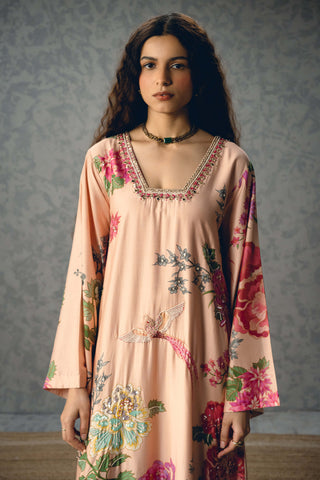 Pink printed leonie kaftan