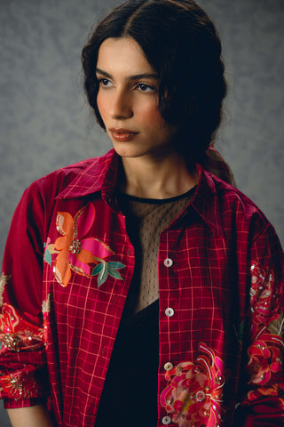 Burgundy jade shirt
