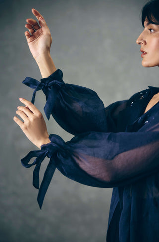 Navy blue nami jacket with top and pants