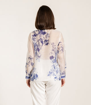 Luma blue button-down shirt