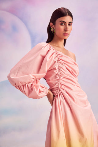 House Of Eda-Camilla Horizon Pink Dress-INDIASPOPUP.COM