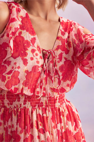House Of Eda-Kylie Arizona Red Maxi Dress-INDIASPOPUP.COM
