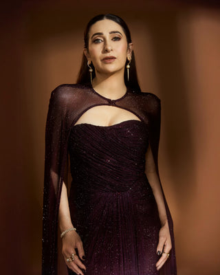 Wine valora gown and cape