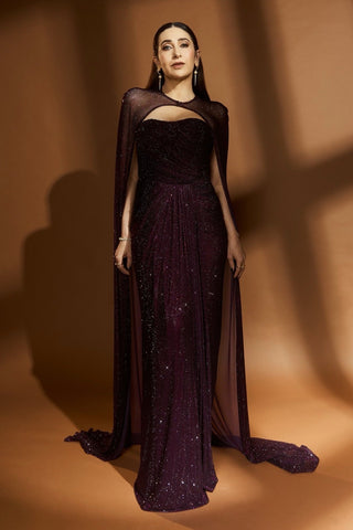 Wine valora gown and cape