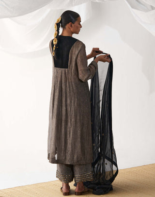 Itrh-Posheeda Black Kurta Set-INDIASPOPUP.COM